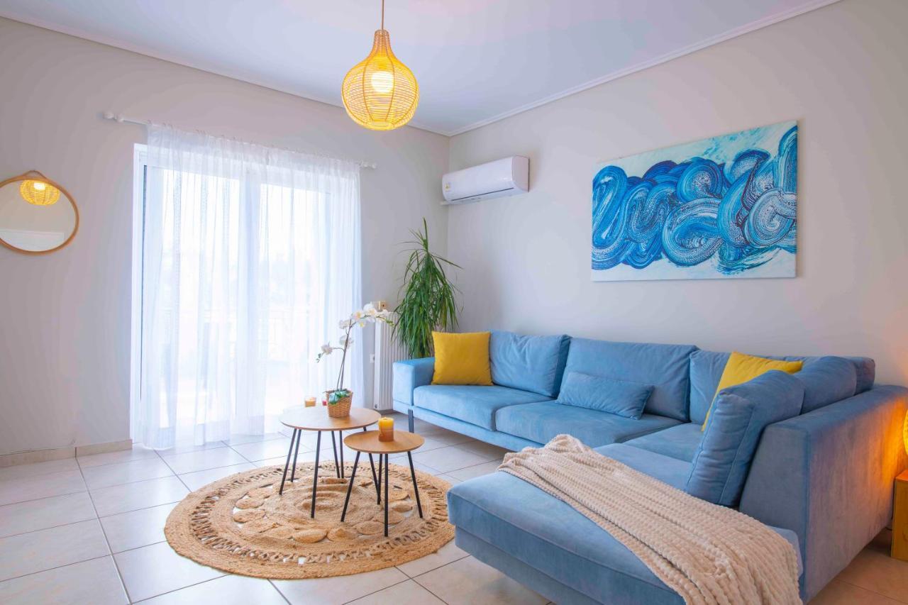 Kima: Relaxing Beach Home Next To Sparkling Waters Néa Mákri エクステリア 写真